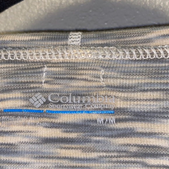 Columbia Size Medium Gray White Cowl Neck Space Dye Pullover Hoodie: 4175 - Picture 6 of 10